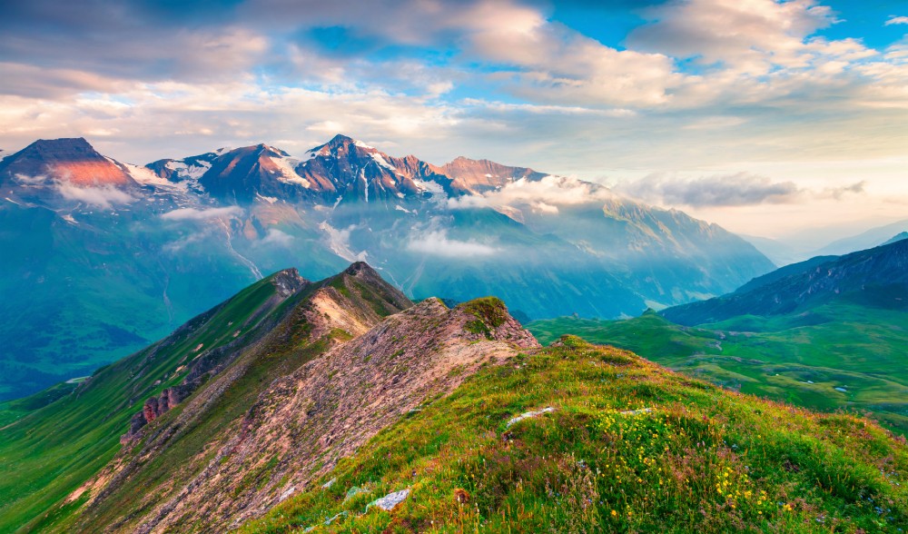 Summer Morning View Of Grossglockner Mountain